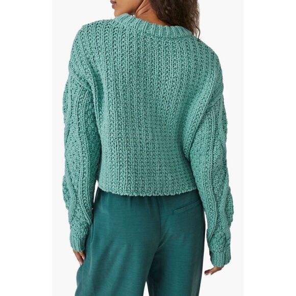 Free People | Cutting Edge Cotton Cable Sweater - Picture 2 of 7